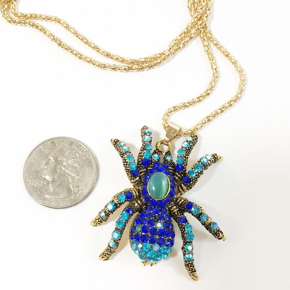 Tarantula | Jeweled Statement Necklace NWT Spider - Picture 3 of 4